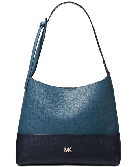 michael michael kors junie bicolor pebble leather hobo|Michael Kors Junie Bicolor Pebble Leather Hobo .